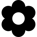 Black flower-with-rounded-petals